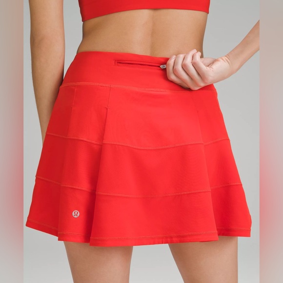 lululemon athletica Dresses & Skirts - NWT Lululemon Pace Rival Mid-Rise Skirt *Long Hot Heat size 4
